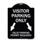 Signmission Parking Area Visitors Parking Only Valid Parking Permit Required with Both Side Down, BW-1824-23469 A-DES-BW-1824-23469 - alternate 1